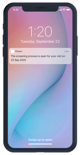 heath questionnaire Proxyclick Proovr